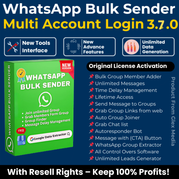 WA SENDER 3.7 WhatsApp Bulk Sender Software